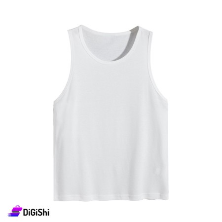 Al Samah Men's Cotton Tank Top - White