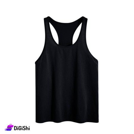 Al Samah Men's Sport Lycra Tank Top - Black