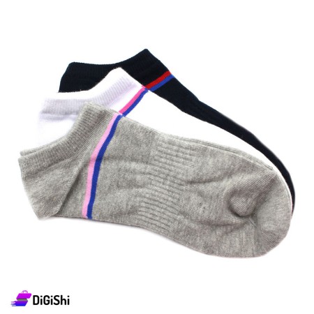 Al Samah Set Of Women Striped Socks - 3 Pairs Group 1