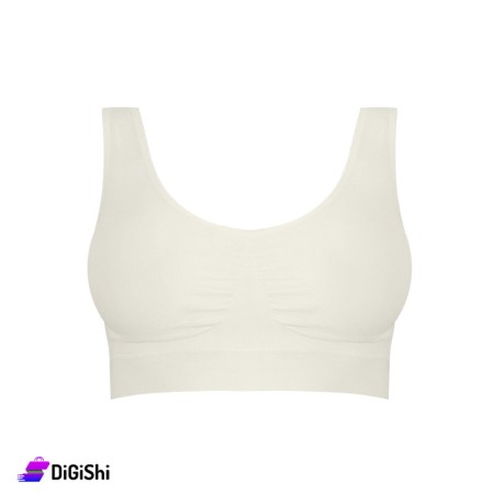 Al Samah Double Padded Sport Bra  - Off White