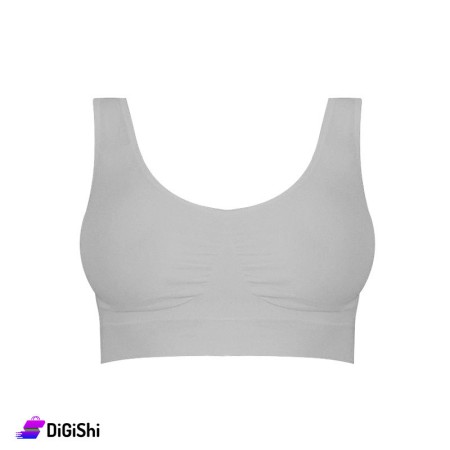 Al Samah Double Padded Sport Bra  - Gray