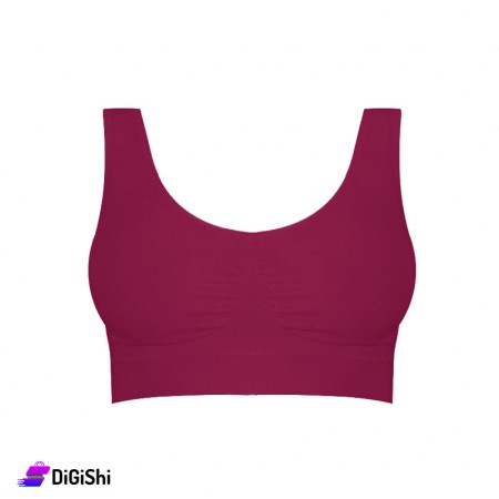 Al Samah Double Padded Sport Bra - Dark Red