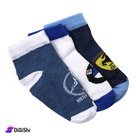 Al Samah Kids Socks Set - 3 Pairs For 10 Years Olds