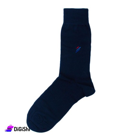 Al Samah Cotton Set Of Men Long Socks - Dark Blue