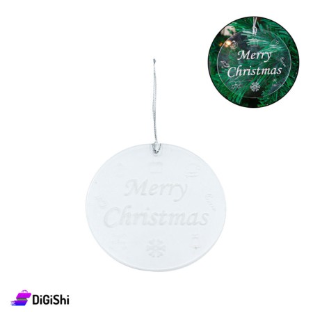 تعليقة عيد الميلاد بليكسي مدورة Merry Christmas أغراض ميلادية