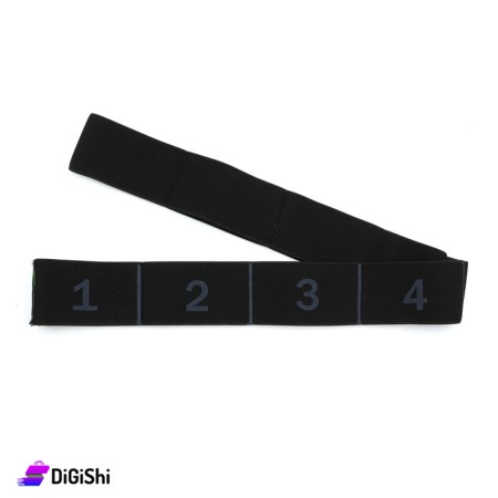 Fitness Group Syria 1015 Stretching Strap with 8 Numbered Slots - Black