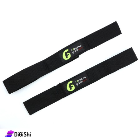 Fitness Group Syria 1014 Pair of Weight Lifting Hand Wrist Bar Strap - Black