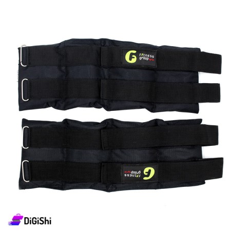 Fitness Group Syria 9004 Pair of Wrap Weight Belts 3 kg - Black