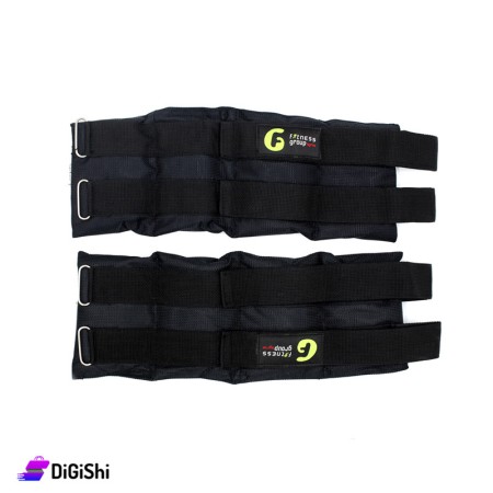 Fitness Group Syria 9001 Pair of Wrap Weight Belts 500 g - Black