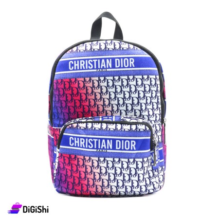 CHRISTIAN DIOR Women's Chamois Backpack - Purple & White