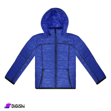 STARTER Children's Waterproof Jacket With A Cap - Blue
