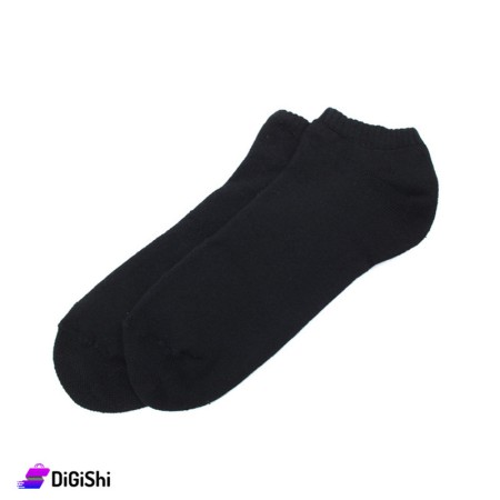 ZOX Pair Of Cotton Towelie Women Short Socks - Black