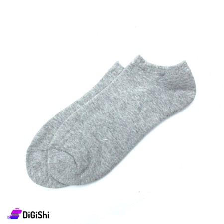 ZOX Pair Of Cotton Towelie Women Short Socks - Dark Gray