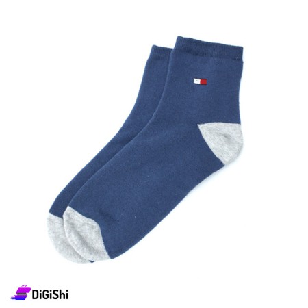 ZOX Pair Of Cotton Towelie Men Medium Socks - Dark Blue