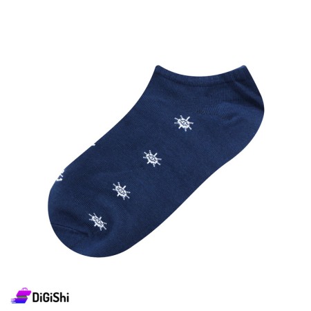 ZOX Pair Of Cotton Short Men's Socks - Dark Blue