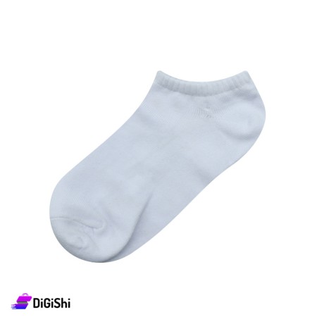 ZOX Pair Of Cotton Short Hidden Socks at the Ankle - White