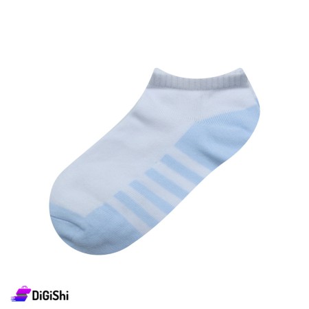 ZOX Pair Of Cotton Medium Women's Socks - White And Blue