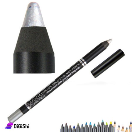 قلم تحديد العين  MAKKI Waterproof eyeliner pencil - فضي