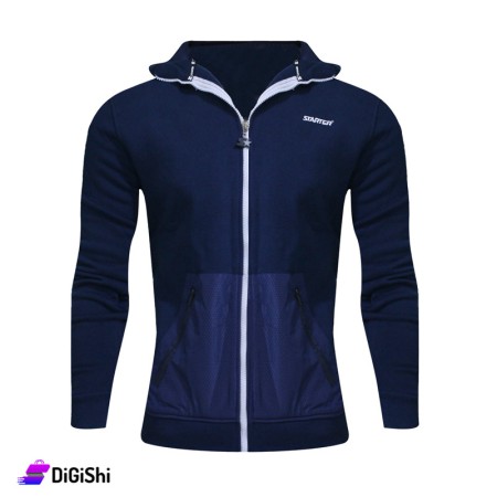 STARTER Men's Cotton & Polyester Jacket - Dark Blue