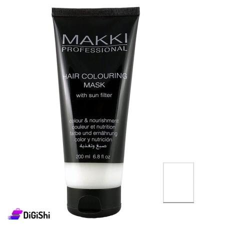 ماسك تلوين الشعر غير دائم Makki - أبيض
