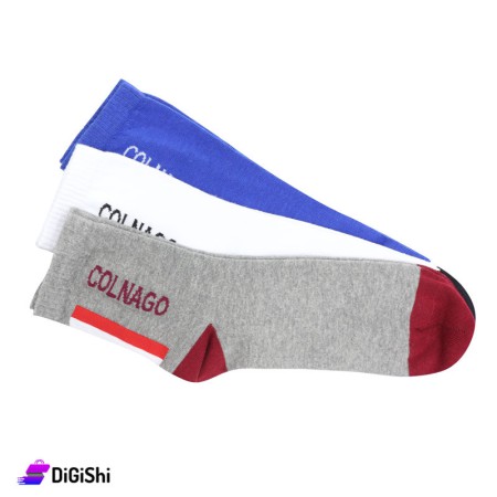 Al Samah Cotton Men COLNAGO Long Socks Set - 3 Pairs