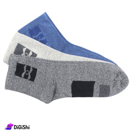 Al Samah Cotton Men Chanel Long Socks Set - 3 Pairs Group 1
