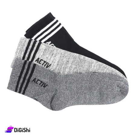 Al Samah Cotton Men ACTIV Long Socks Set - 3 Pairs Group 3