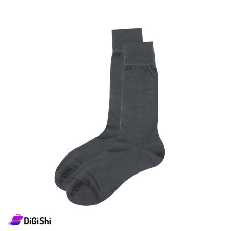 Al SAMAH MarcyLise Pair Of Men Long Socks - Dark Gray