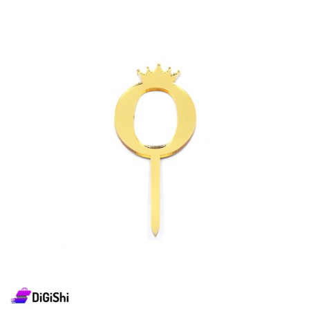 Birthday Cake Decoration Age 0 - Gold