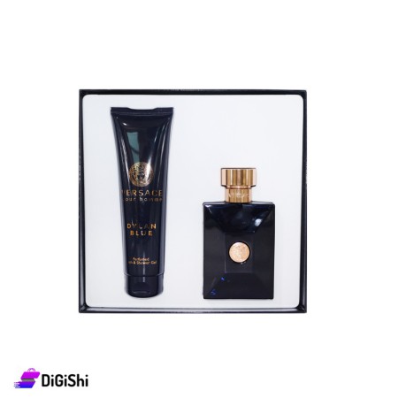 مجموعة عطر رجالي وجل استحمام VERSACE Dylan Blue Eau De Toilette And Shower Gel