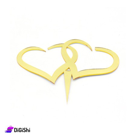 Plexi Valentine's Day Decorations Heart Shape - Gold
