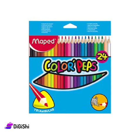 Maped Long Wooden Color Box - 24 Colors -183224