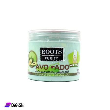 قناع طيني للوجه بخلاصة الأفوكادو ROOTS PURITY