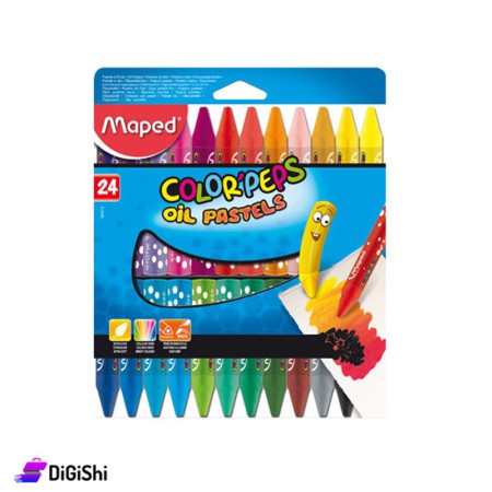 Maped Oil Pastel Color Box - 24 Colors