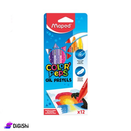 Maped Oil Pastel Color Box - 12 Colors