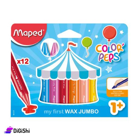 Maped Crayon Jumbo Color Box - 12 Colors