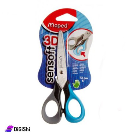 Maped SenSoft Metal Scissors - Blue & Grey
