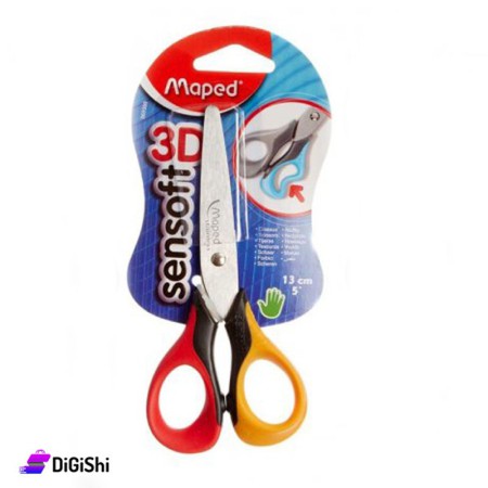 Maped SenSoft Metal Scissors - Red & Orange