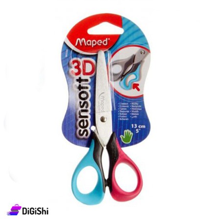 Maped SenSoft Metal Scissors - Blue & Pink