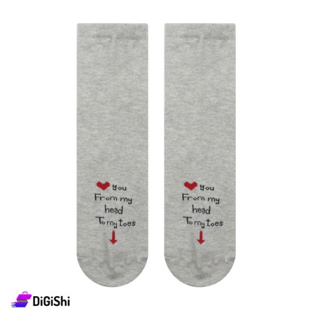 ZOX Plus Pair Of Cotton Men Medium Socks - Gray