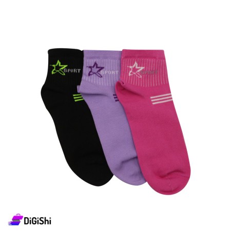 Al Samah Set Of Medium Girl's Socks Group 2 - 3 Pairs