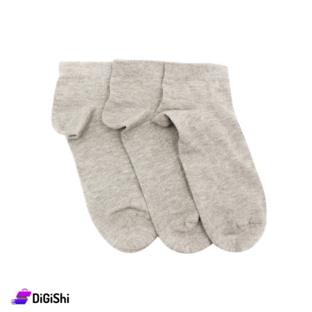 Al Samah Set Of Girl's Medium Socks - Gray