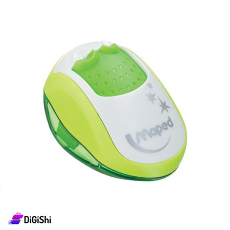 Maped Clean Plasitc Sharpener  with 2 Holes - Green