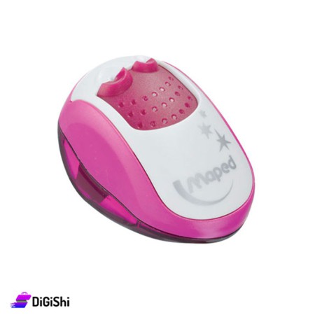 Maped Clean Plasitc Sharpener  with 2 Holes - Pink
