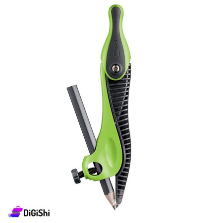 Maped Striped Compass with Pencil - Green