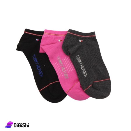Al Samah Set Of Shin Striped Girl's Socks - 3 Pairs