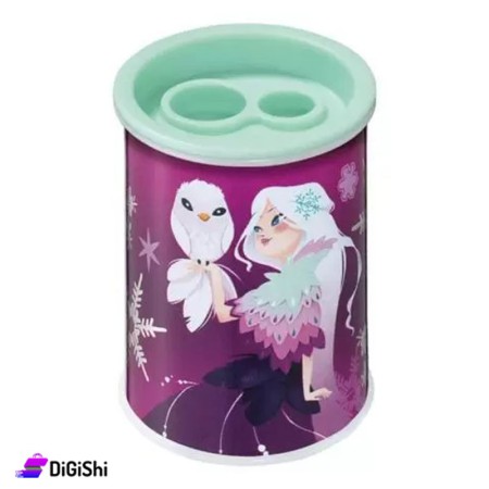 Maped Barrel Animation Plasitc Sharpener with 2 Holes - Violet