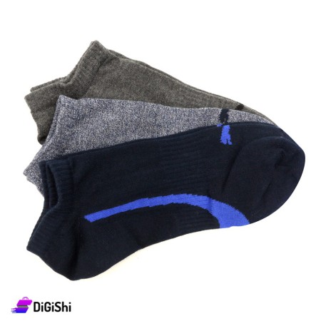 Al Samah Cotton Men Shin Socks Set - 3 Pairs Group 3