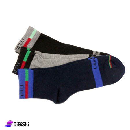 Al Samah Cotton Men Long Socks Set - 3 Pairs Group 2
