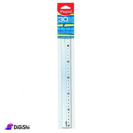 Maped Plastic 30 Cm Ruler - Transparent